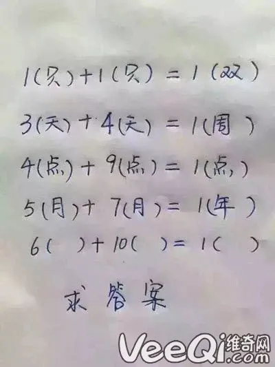 6加10等于1答案是什么 6()十10()=1()多有答案汇总