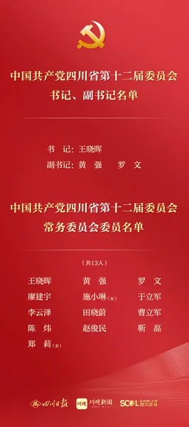 四川省委常委名单及2022最新排名 四川省委领导班子