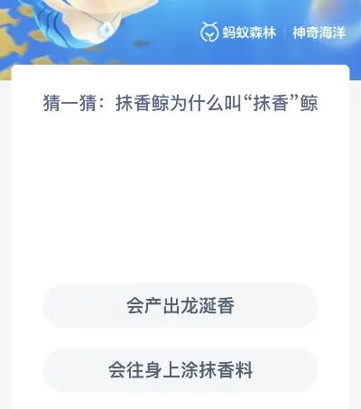 抹香鲸为什么叫“抹香”鲸？神奇海洋8月30日今天答案最新