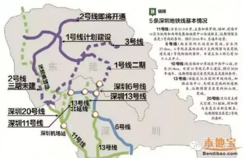 深圳地铁20号线明年年底开通 深圳地铁20号线最新线路图（2）