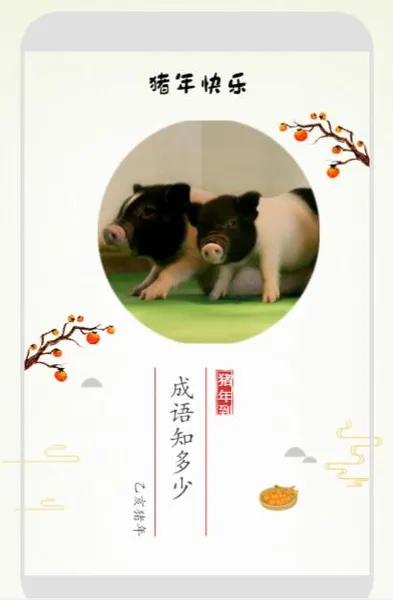 金猪迎春四个字祝福语贺词 2019猪年新年顺口溜吉祥语