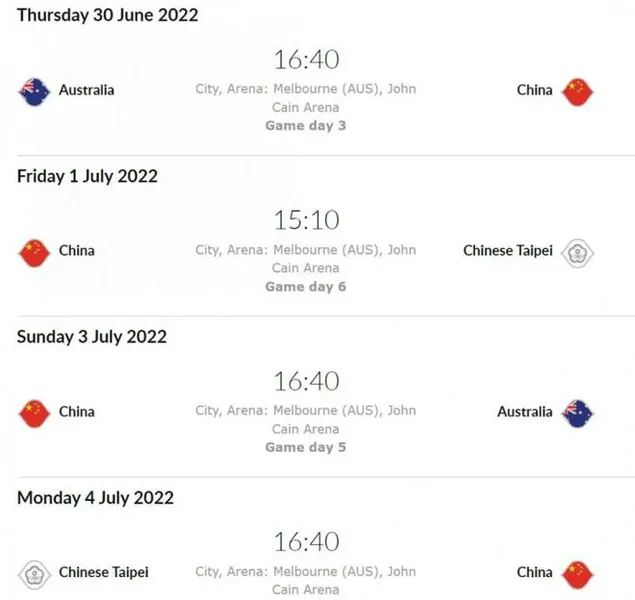 中国男篮2022年世预赛赛程时间表 6月30日首战澳大利亚