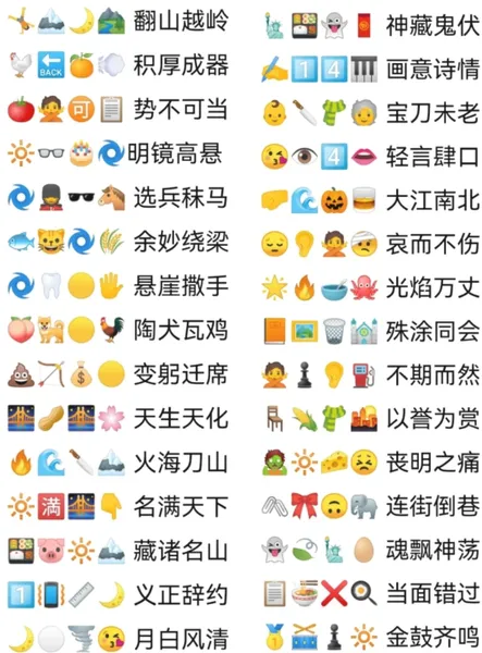 卡普喔emoji猜成语答案2023 卡普喔emoji猜成语答案附图