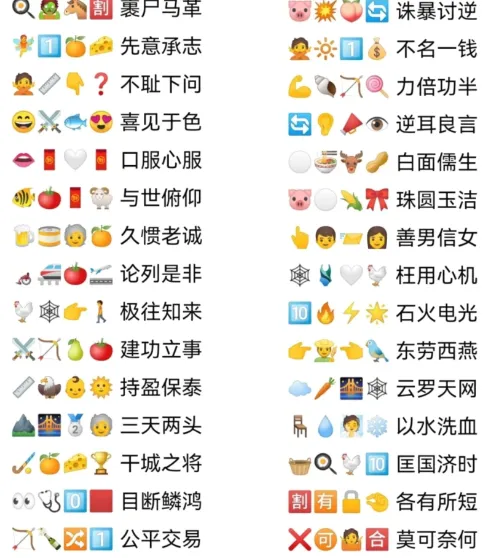 卡普喔emoji猜成语答案2023 卡普喔emoji猜成语答案附图